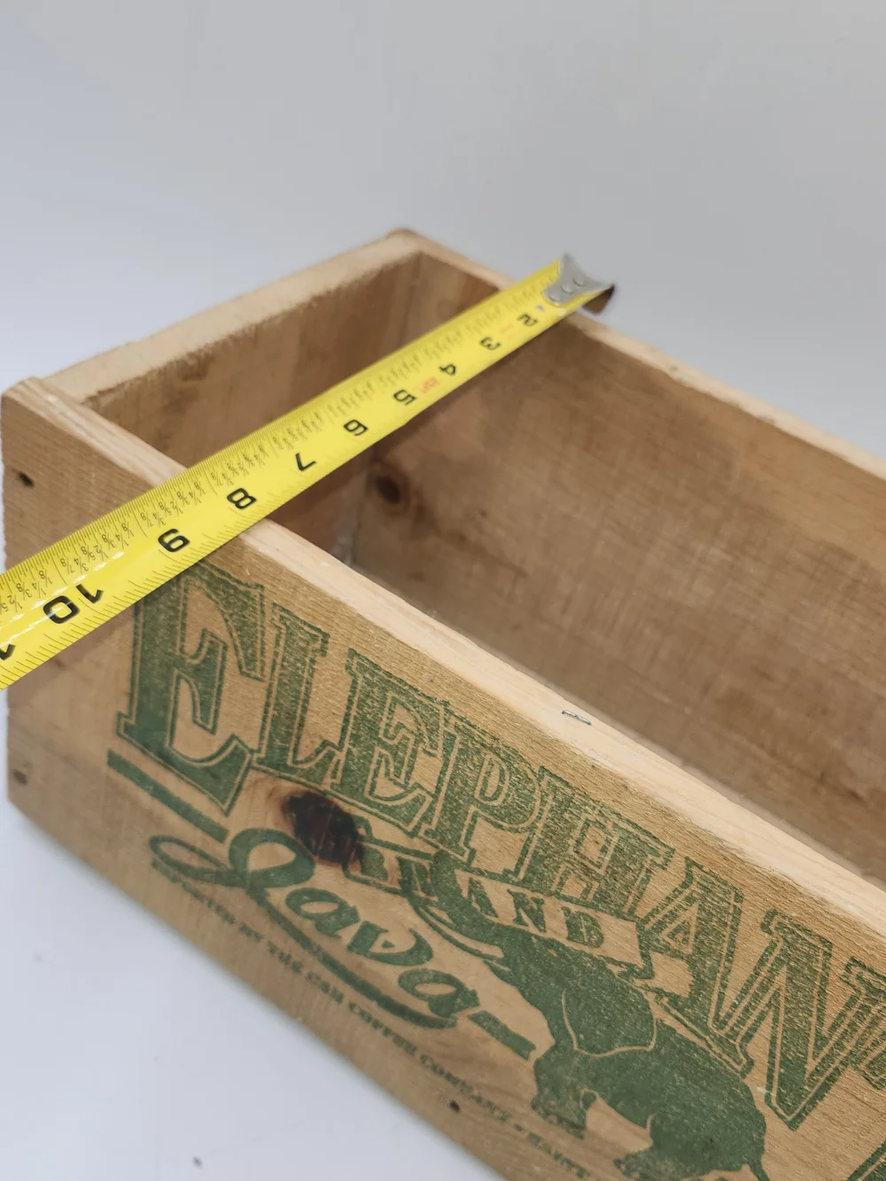 ELEPHANT BRAND JAVA COFFEE ST LOUIS MISSOURI C & B COFFEE CO. WOOD CRATE RARE